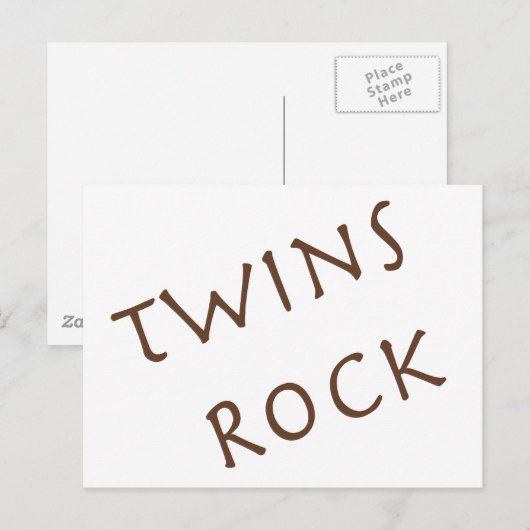 Twins Rock Briefkaart (Voorkant / Achterkant)
