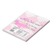 Twins roze Baby shower Snoep Bar-verloopventielen Notitieblok (Linkerzijde)