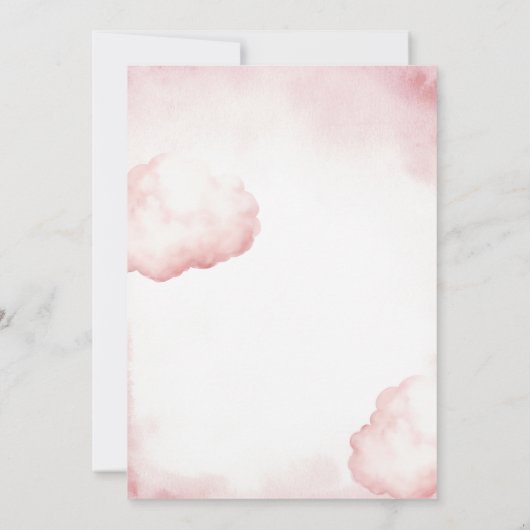 Twins Roze Beer Baby shower Uitnodiging (Achterkant)