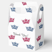Twins Roze Blauwe Kronen Verjaardagsfeestje Favori Bedankdoosjes (Geopend)