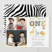 Twins Safari 1st Birthday Party, Multiple Photos