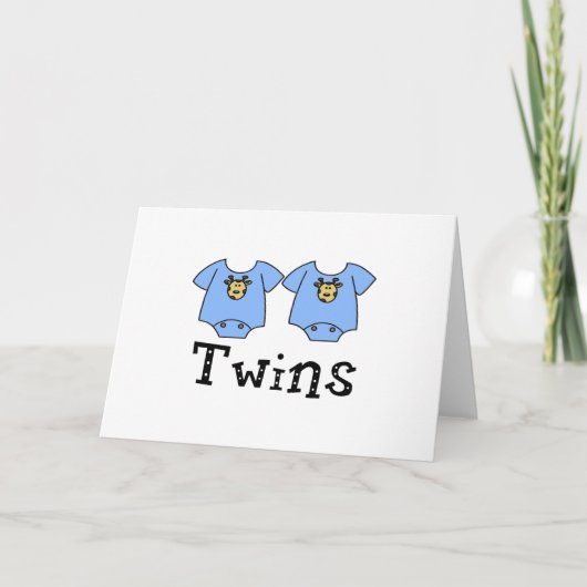 Twins Schattige Bodysuit 2 jongens Kaart (Voorkant)