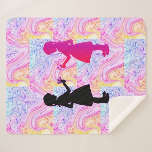 Twins Sherpa Blanket. Sherpa Deken (Voorkant (horizontaal))