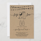 Twins Sip & See Wine & Beer Toast Kaart (Voorkant)