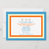 Twins Star van David Bar Bat Mitzvah Uitnodiging (Voorkant)