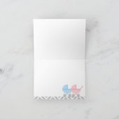 Twins Strollers Baby shower bedankkaart (Binnen)