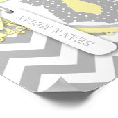 Twins Stropdas Tutu Chevron Baby shower Banner Poster (Hoek)