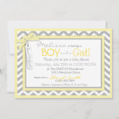 Twins Stropdas Tutu Chevron Baby shower Kaart (Achterkant)