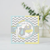 Twins Stropdas Tutu Chevron Dank u Bedankkaart (Staand voorkant)