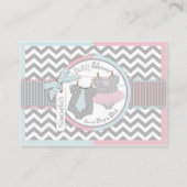 Twins Stropdas Tutu Luier Raffle Ticket Informatiekaartje (Achterkant)