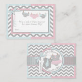 Twins Stropdas Tutu Luier Raffle Ticket Informatiekaartje (Voorkant / Achterkant)