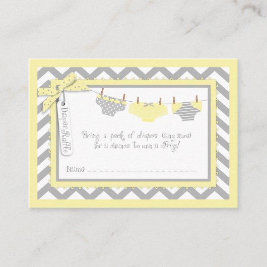 Twins Stropdas Tutu Luier Raffle Ticket Informatiekaartje (Voorkant)