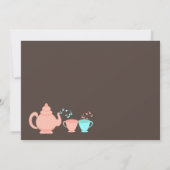 Twins Tea Party Baby shower Kaart (Achterkant)