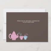 Twins Tea Party Baby shower Kaart (Achterkant)