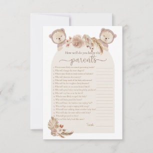 Twins Teddy Bear die de Ouders kent die het spelle Kaart