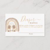 Twins Teddy Bear en Rainbow Diaper Raffle Kaart (Voorkant)