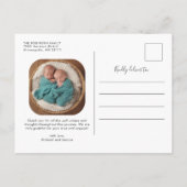 TWINS Twice Blessed Baby Foto geboorteaankondiging Aankondigingskaart (Achterkant)