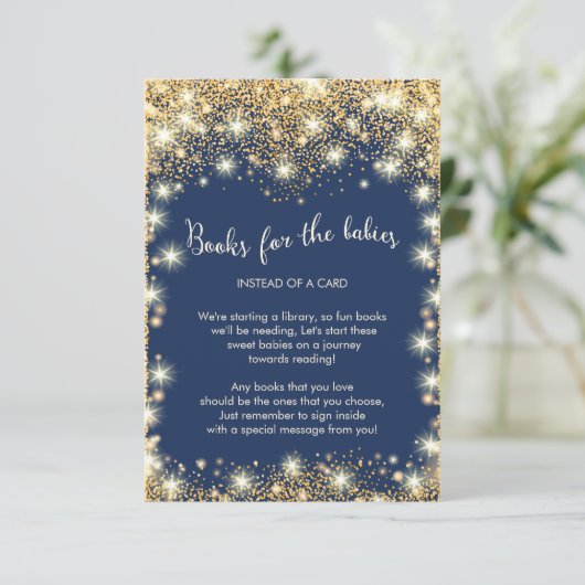 Twins Twinkle Little Star Book voor Baby Informatiekaartje (Staand voorkant)