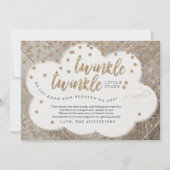 Twins Twinkle Twinkle Little Star Baby shower Bedankkaart (Voorkant)