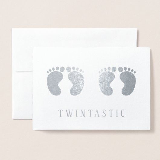 Twins Twintastic Funny Silver Folie Kaarten (Voorkant met envelop)