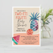 Twins Two-tti Frutti Baby shower Kaart (Staand voorkant)