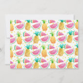 Twins Two-tti Frutti Foto 2e verjaardag Uitnodigin Kaart (Achterkant)