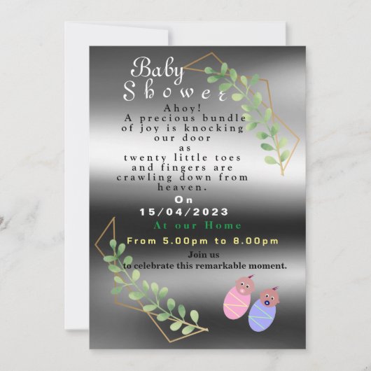 Twins-uitnodiging Kaart (Voorkant)