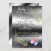 Twins-uitnodiging Kaart (Voorkant / Achterkant)