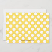 Twins Umbrella Baby shower Invitation Yellow Kaart (Achterkant)