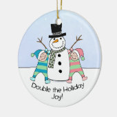 TWINS: Verdubbel de Vakantige Joy! Keramisch Ornament (Links)