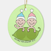 TWINS: Verdubbel de Vakantige Joy! Keramisch Ornament (Links)