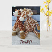 "TWINS" VERDUBBELT DE LIEFDE / PLEZIER KAART (Gele Bloem)