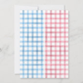 Twins Verjaardag met blauwe en roze konijnen Kaart (Achterkant)