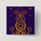 Twins Vierkante Button 5,1 Cm (Voorkant)