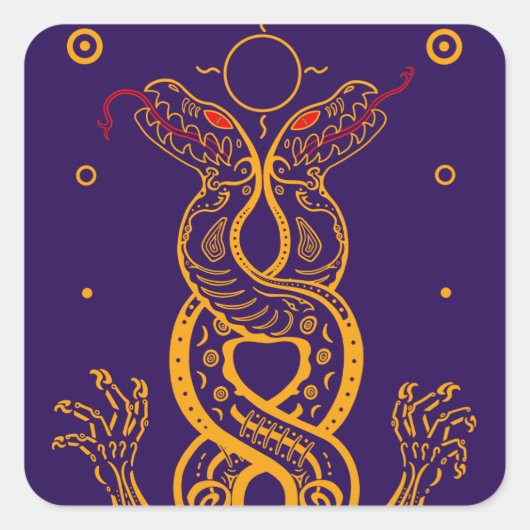 Twins Vierkante Sticker (Voorkant)