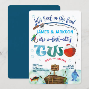 Twins Viste de jongens van de tweede verjaardag Kaart