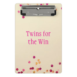 Twins voor de Win Multicolored Mini Klembord
