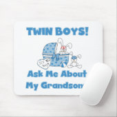 Twins-Vraag over mijn kleinzonen Tshirts en gesche Muismat (Met muis)