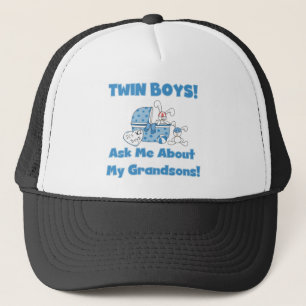 Twins-Vraag over mijn kleinzonen Tshirts en gesche Trucker Pet