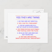 Twins Vragen Voorzijde Briefkaart (Voorkant / Achterkant)