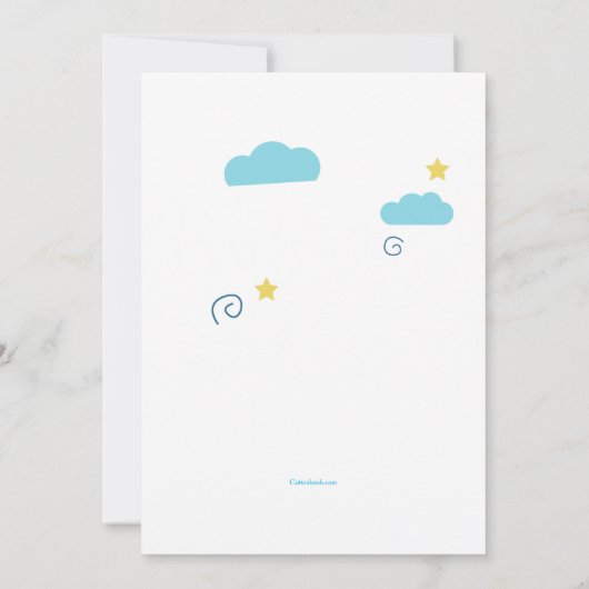 Twins Waving Invitation Kaart (Achterkant)