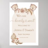 Twins we kunnen boho Baby shower welkom heten Poster (Voorkant)