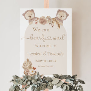 Twins we kunnen boho Baby shower welkom heten Poster