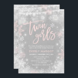 Twins Winter Baby shower Invitation Rustic Shower Kaart<br><div class="desc">Twins Winter Baby shower Invitation. 
Alle design zijn © PIXEL PERFECTION PARTY LTD</div>