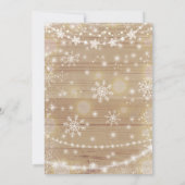 Twins Winter Baby shower Invitation Rustic White Kaart (Achterkant)