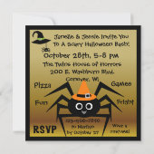 Twins Witch Halloween Birthday Party nodigt uit Kaart (Achterkant)