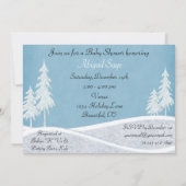 Twins Woodland Herten Winter Baby shower Invitatio Kaart (Achterkant)