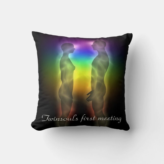 Twinsouls eerste ontmoeting chakra's door helende  kussen (Voorkant)