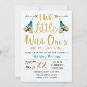 TwinsTribal Little One Faux Baby shower Uitnodigin Kaart (Voorkant)