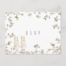twint bunny floral baby shower rsvp briefkaart